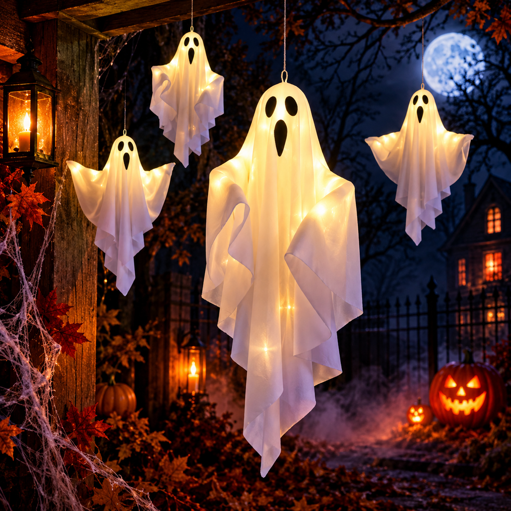 Halloween Hanging LED Ghosts