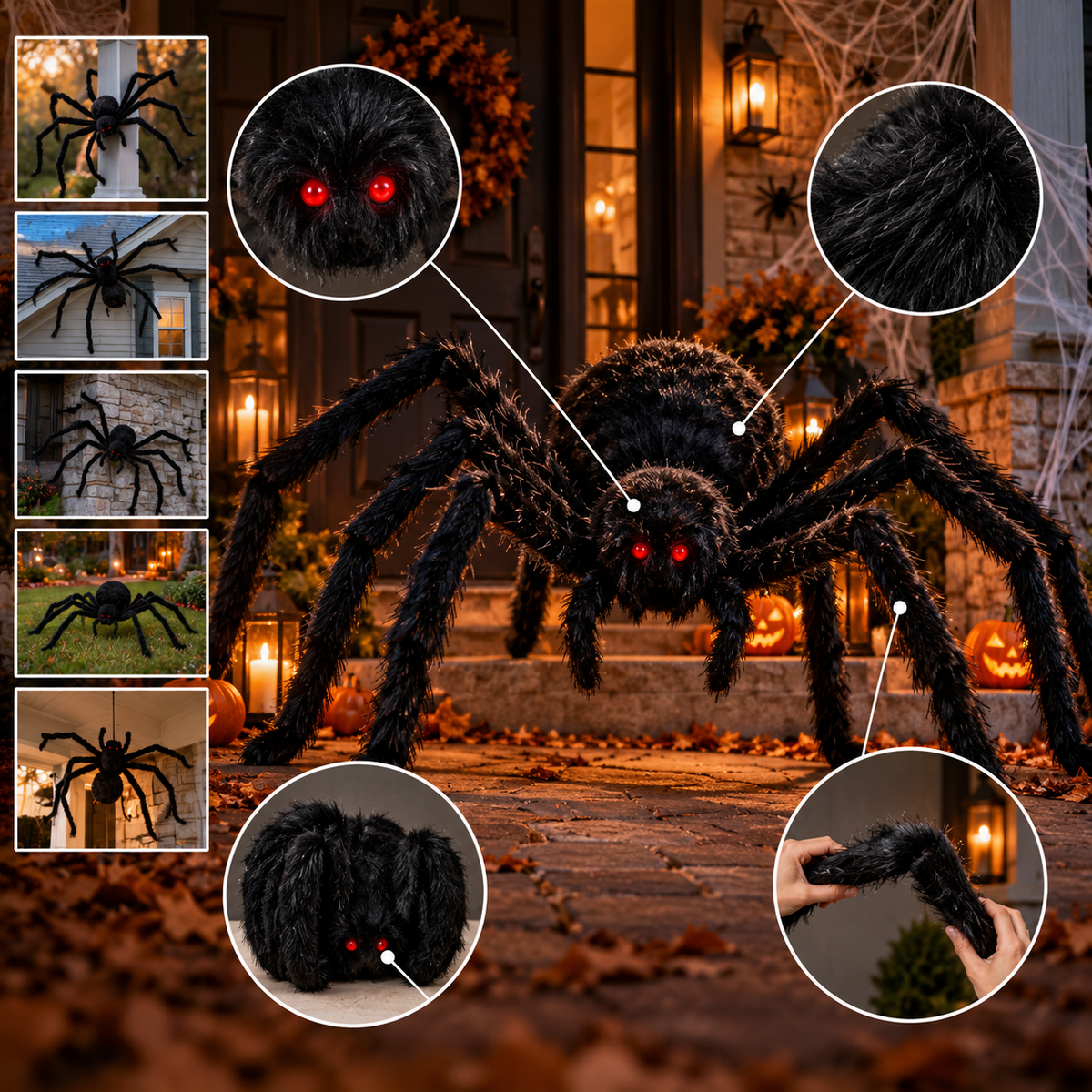 Giant Halloween Spider Decoration
