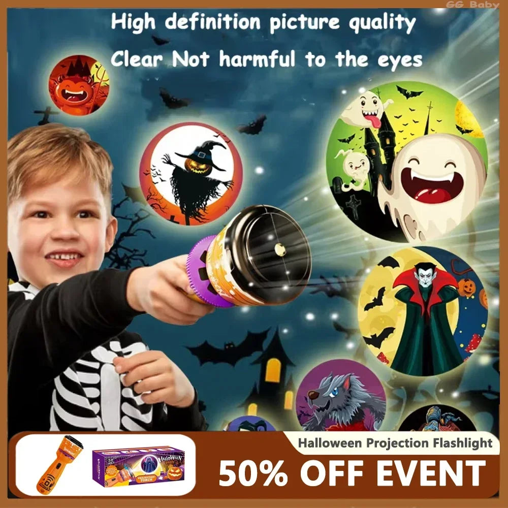 Halloween Projection Flashlight Kids Toy