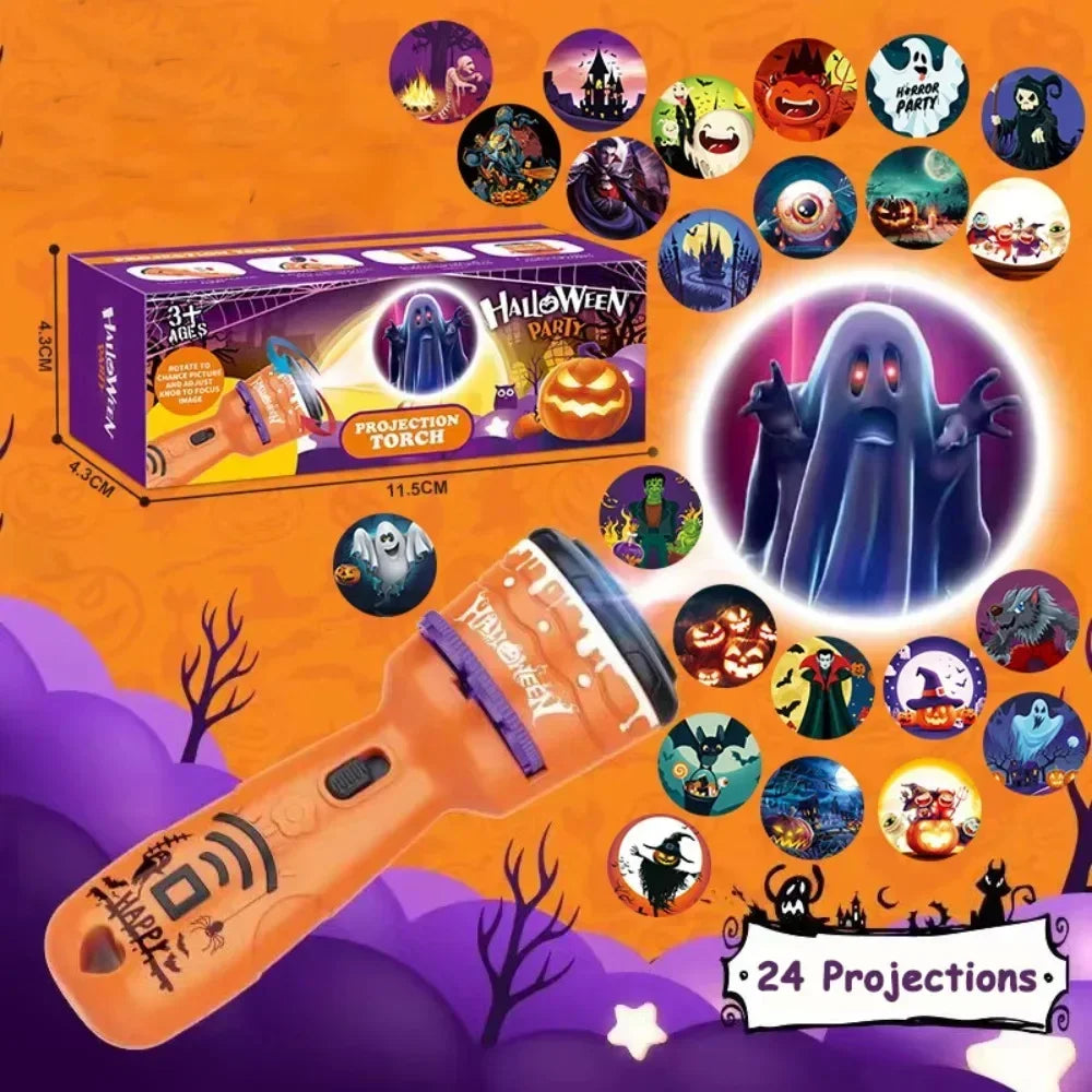 Halloween Projection Flashlight Kids Toy