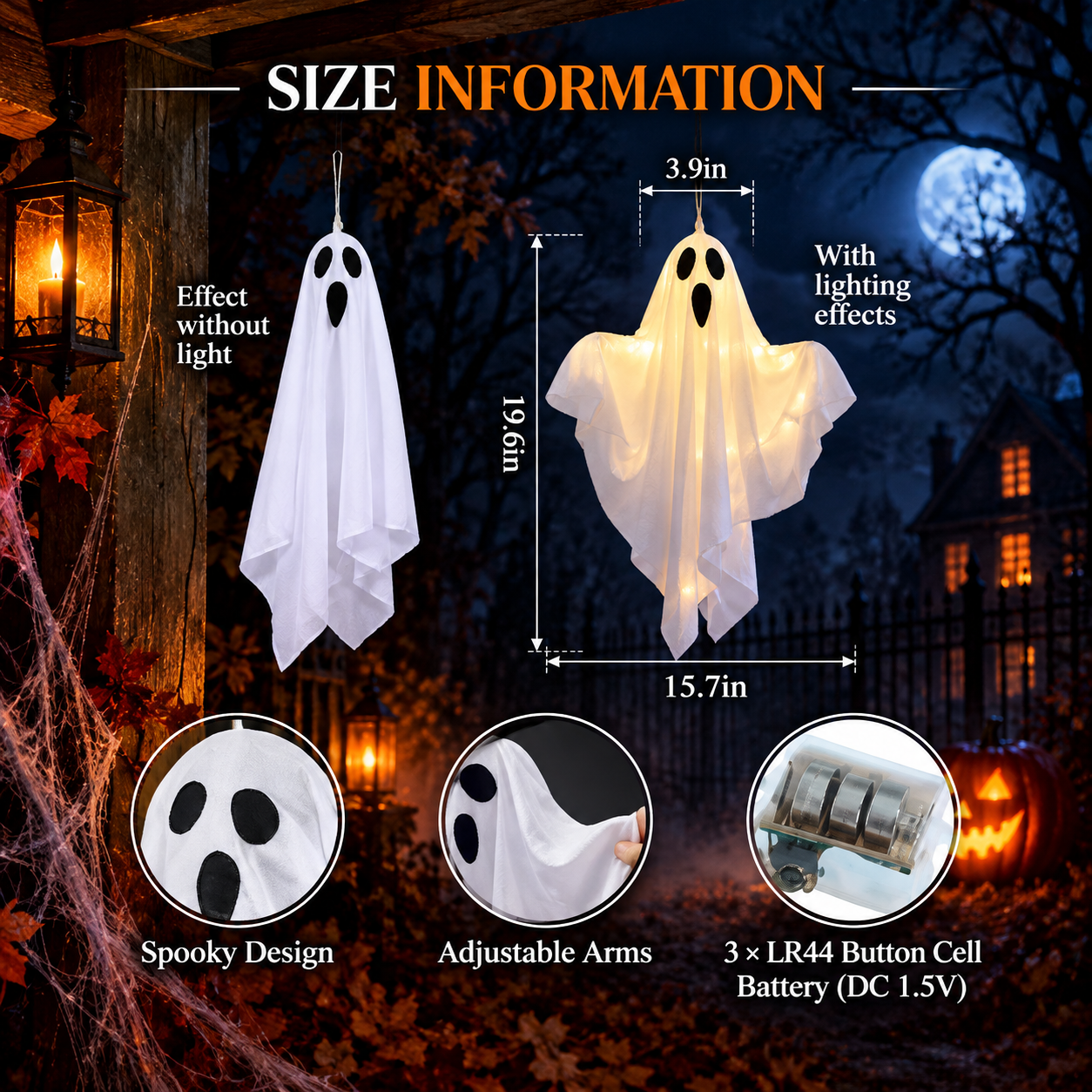 Halloween Hanging LED Ghosts