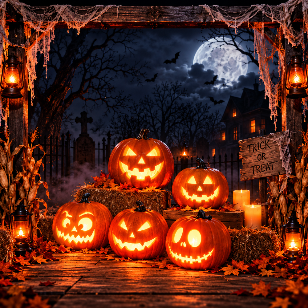 Halloween Decorative Light Up Pumpkin Props